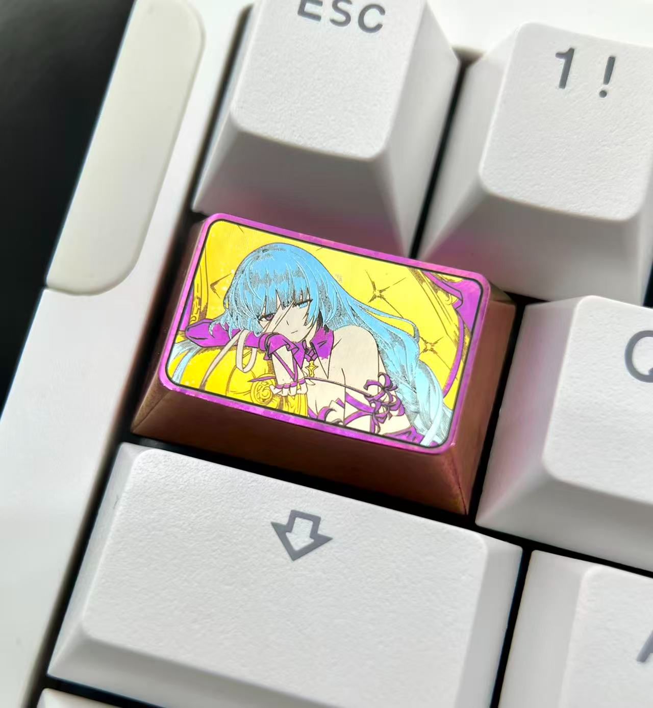 Wuthering Waves,Phrolova,1.5U titanium alloy personalized keycaps, mechanical keyboard metal decorative keycaps, anime and game culture peripheral keycaps