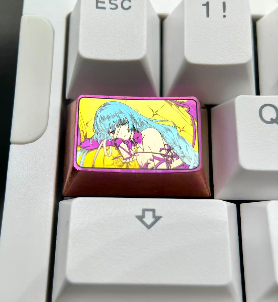 Wuthering Waves,Phrolova,1.5U titanium alloy personalized keycaps, mechanical keyboard metal decorative keycaps, anime and game culture peripheral keycaps