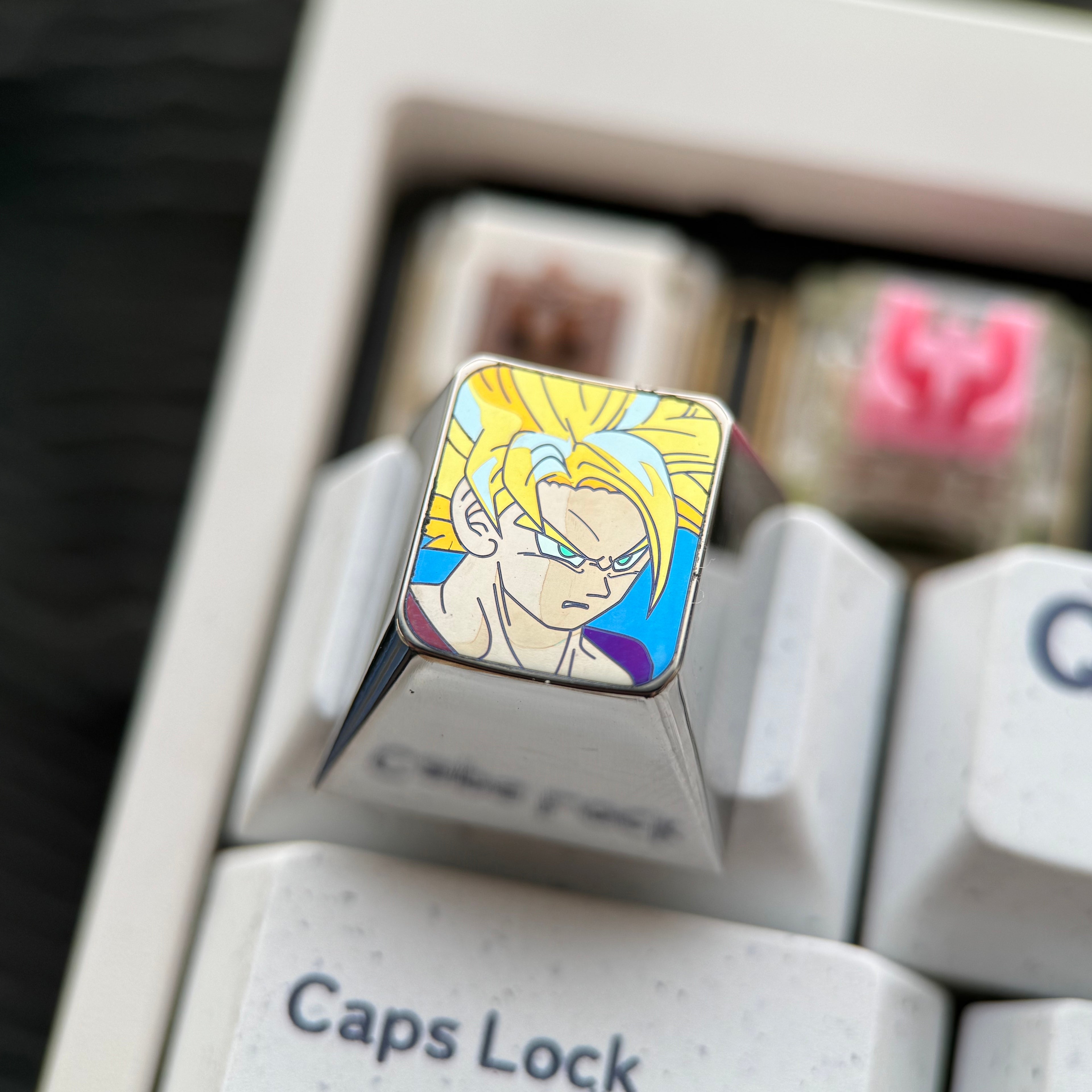 Dragon Ball series, 1U titanium alloy personalized keycaps, anime and game metal carving cultural creative keycaps