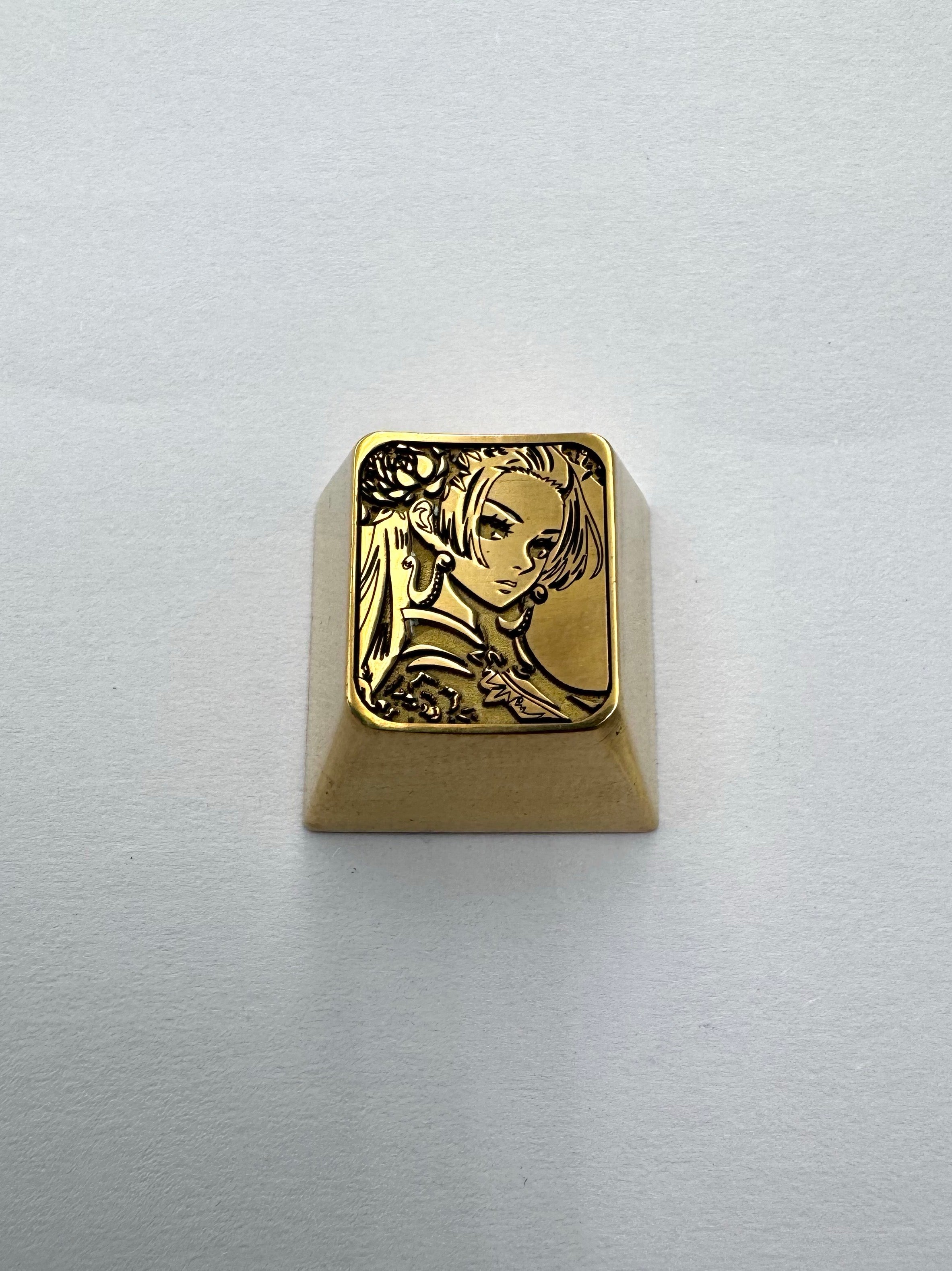 One Piece, brass personalized keycaps, metal keycaps around anime and game characters