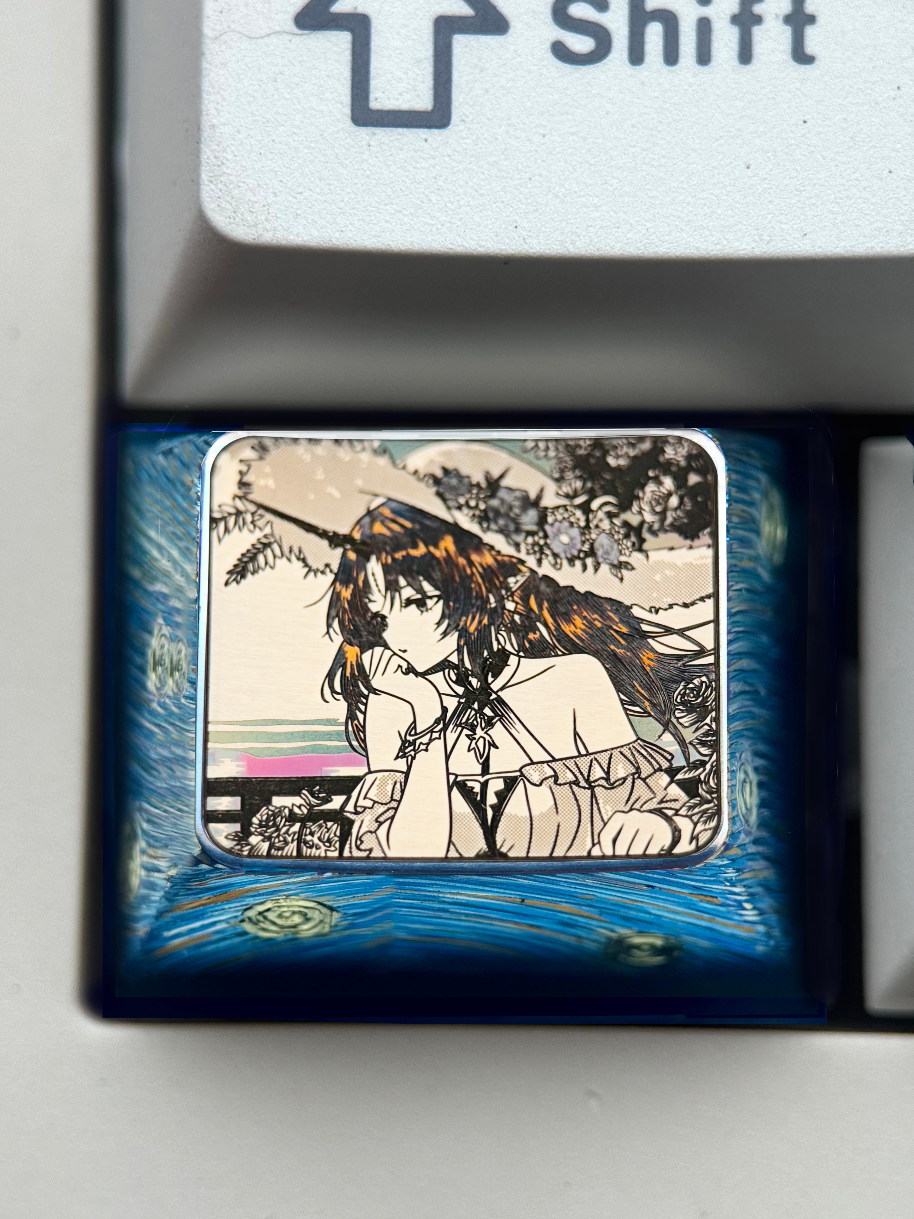 Wuthering Waves, Cartethyia, 1.25U Titanium Alloy Precision Carving, Anime Game Culture Creative Decorative Keycaps