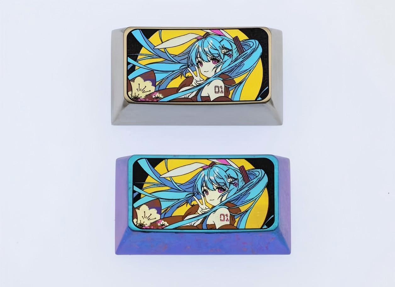 Hatsune Miku Titanium alloy precision carving, colored titanium craftsmanship