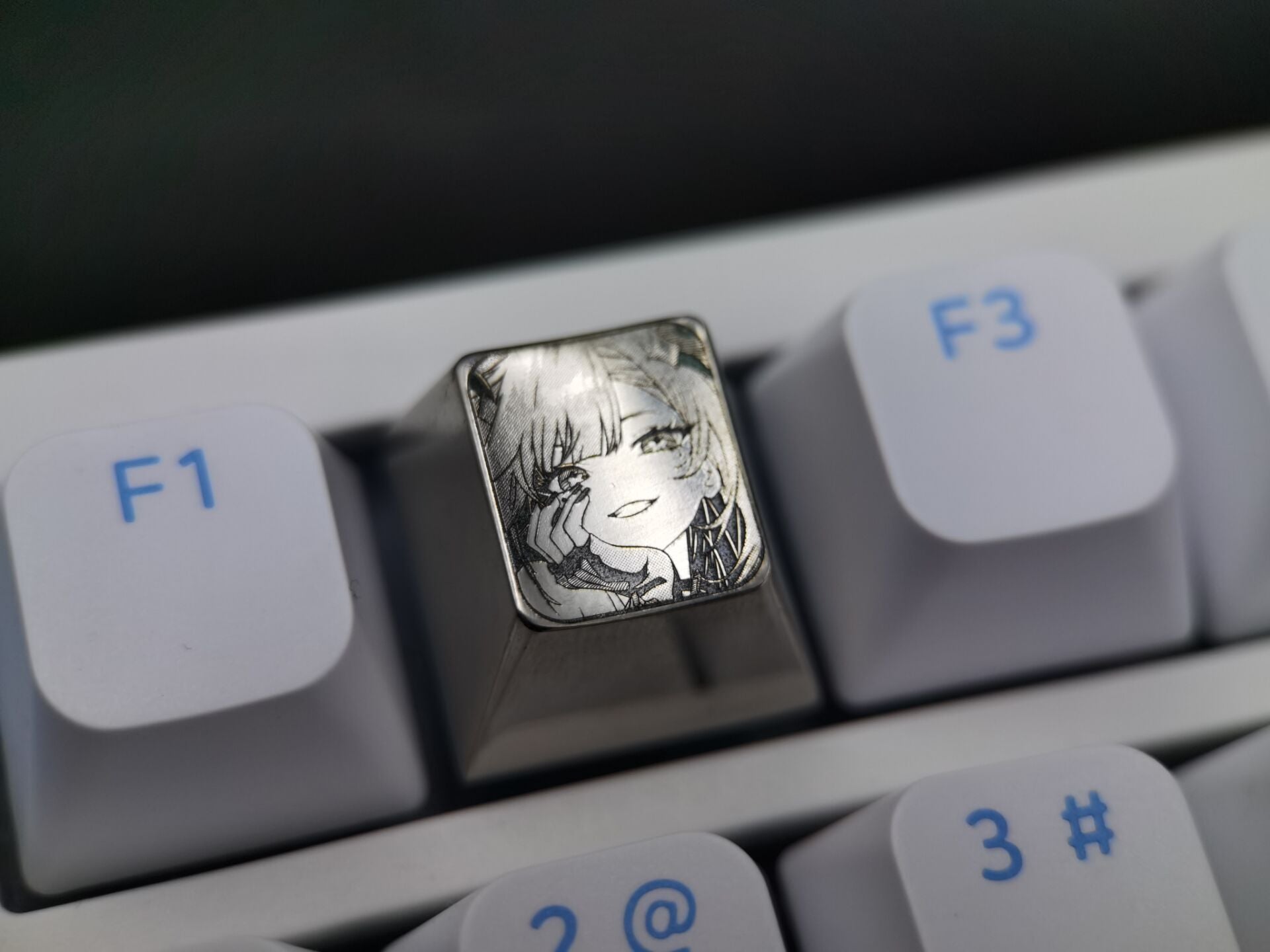 Honkai, Sparkle, titanium alloy plain carving, titanium alloy personalized keycaps, decorative keycaps
