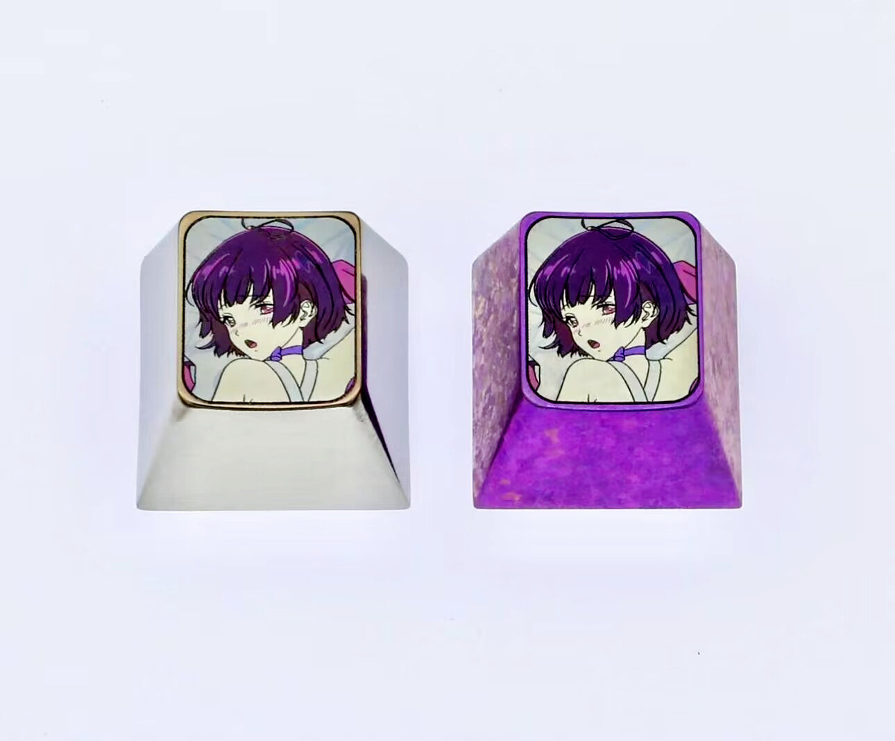 KABANERI OF THE IRON FORTRESS, 1U titanium alloy personalized keycaps, metal carved keycaps around anime and game characters