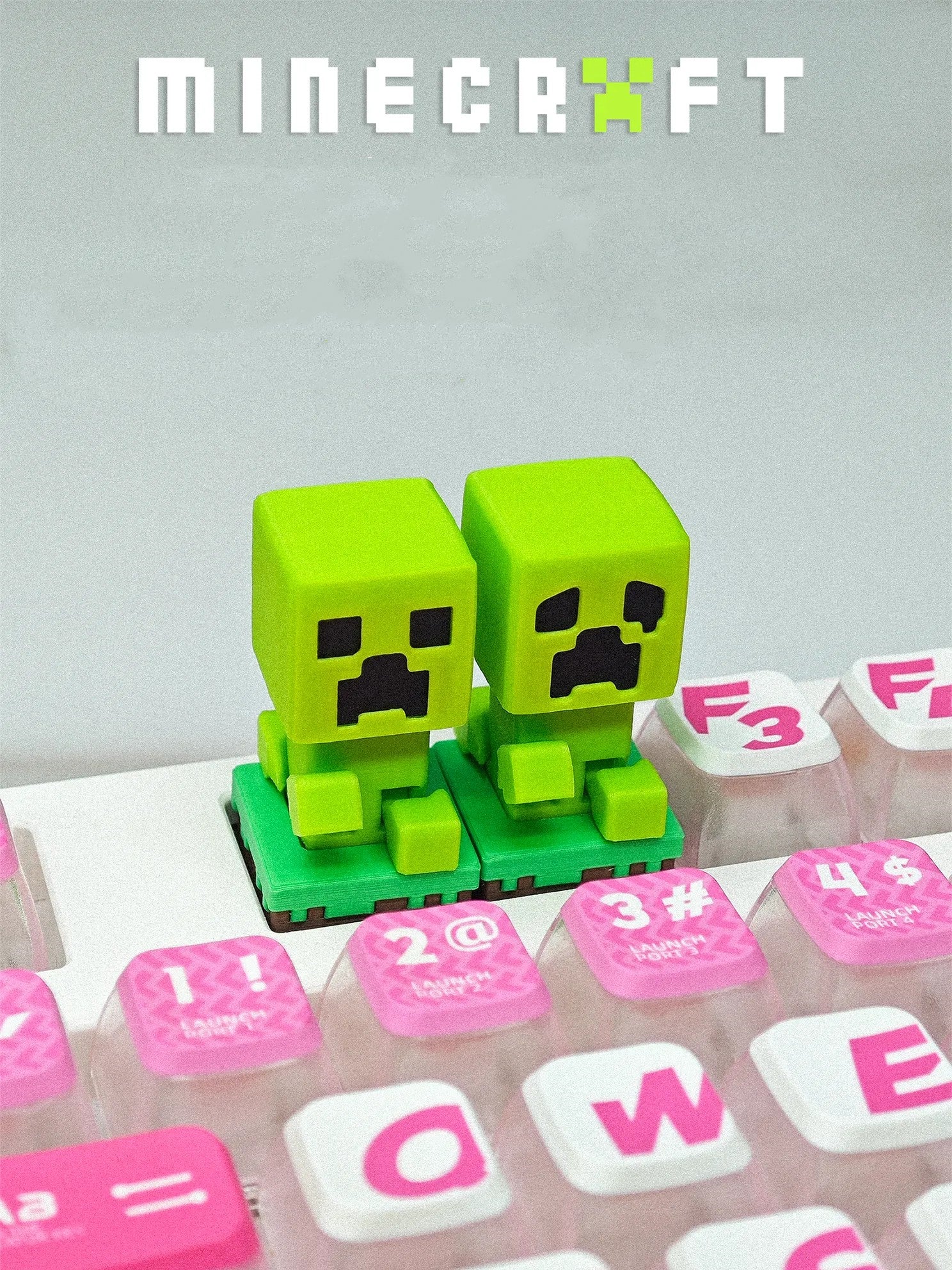 Minecraft, Creeper, press movable, 3D printed resin material, keycaps around anime and game characters