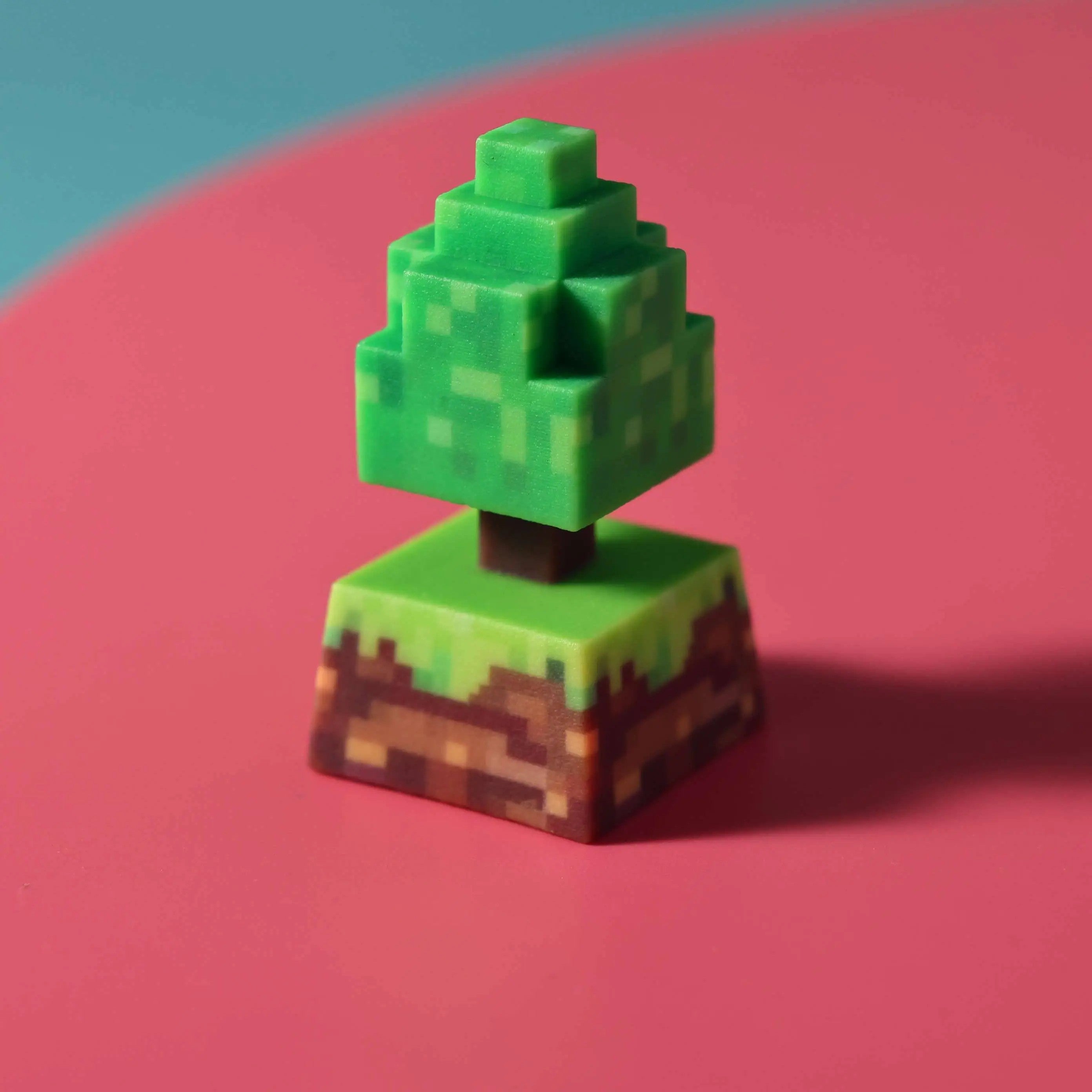 Minecraft, Pixel tree, resin molded personalized keycaps, cute and alternative decorative keycaps