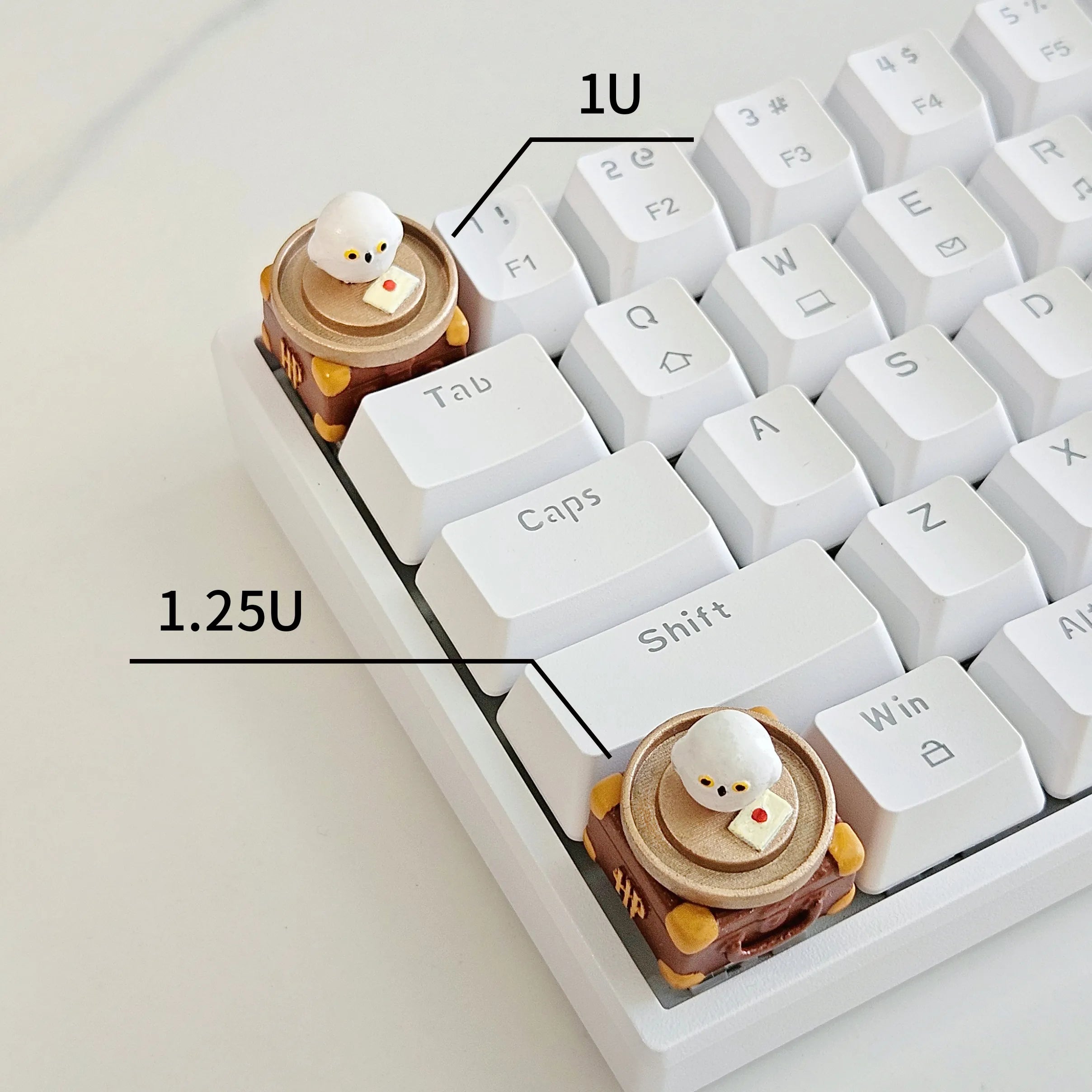 Harry Potter merchandise, Hedwig luggage, resin coated keycaps, mechanical keyboards, personalized decorative keycaps