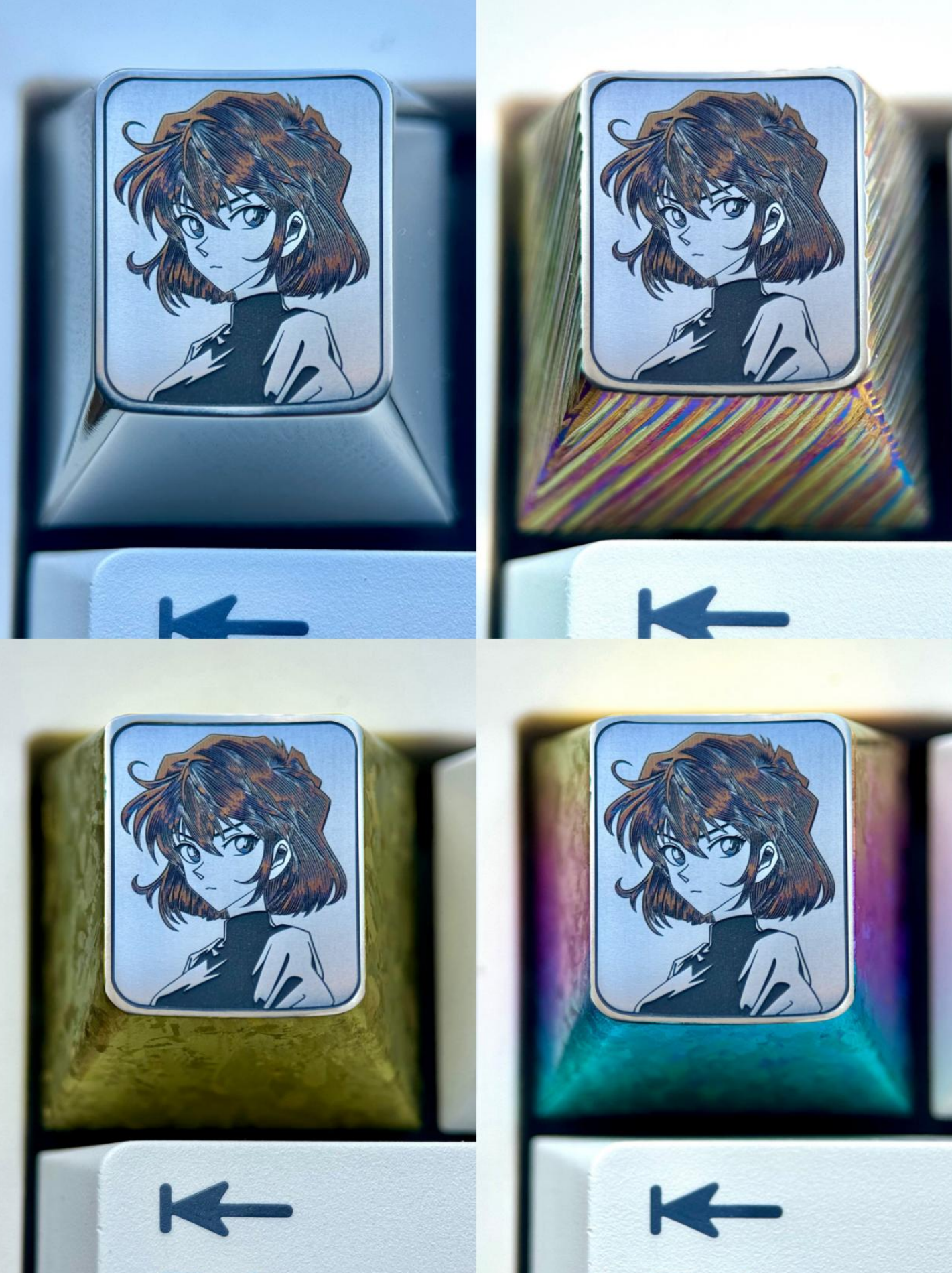 Detective Conan, Anita Hailey, 1U titanium alloy personalized keycaps, anime and game character peripheral art keycaps