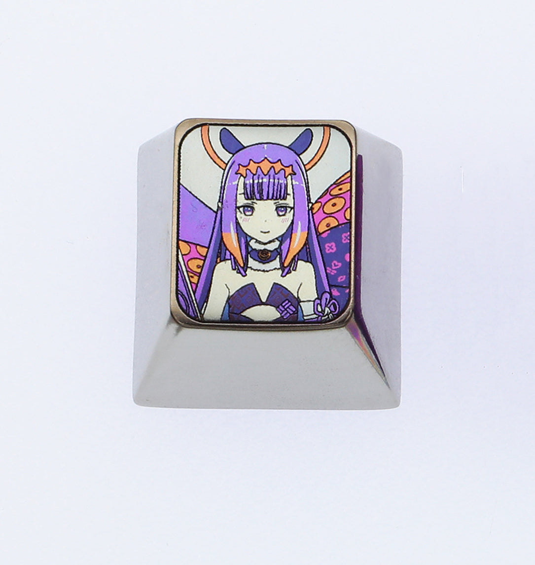 Ichinarsi, colored titanium alloy carved keycaps, personalized keycaps, mechanical keyboard decorative keycaps
