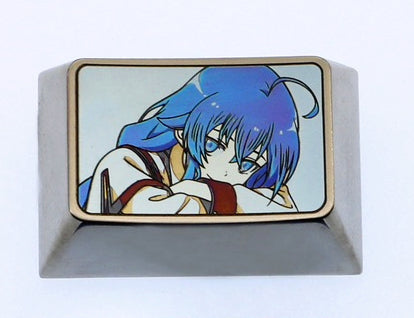 Roxy, 1.75U titanium alloy personalized keycaps, metal decorative keycaps, anime keycaps