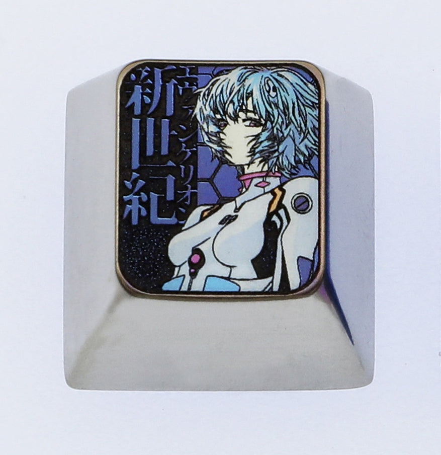 EVA, Ayanami Rei, 1U Titanium Alloy metal personalized keycaps, keyboard decorative keycaps