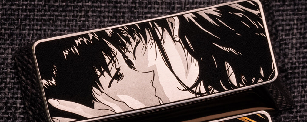 EVA, Adult Kiss 2.25u Titanium Alloy Shift/Enter Personalized Keycaps, Anime Game Metal Art Creative Decorative Keycaps