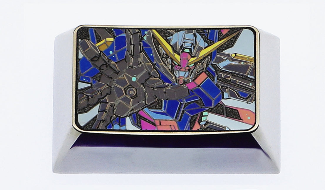 Gundam, 1.5U titanium alloy carved keycaps, personalized keycaps, mechanical keyboard decorative keycaps