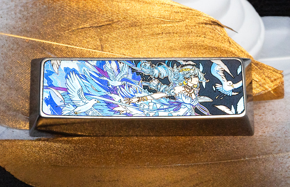 Honkai Impact 3,Kiana Kaslana,2.75U(shift) Titanium alloy personalized keycaps, anime and game character creative peripheral products, mechanical keyboard decorative keycaps