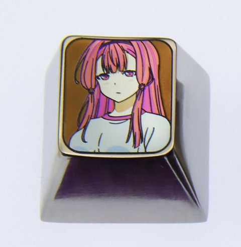 Akino Sakura, Pansy, 1U titanium alloy personalized keycaps, metal keycaps around characters in games, comics, and novels