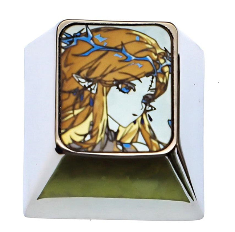 Wuthering Waves,Cartethyia, 2 styles of 1U titanium alloy personalized keycaps, anime, gaming, cultural and creative metal carved keycaps