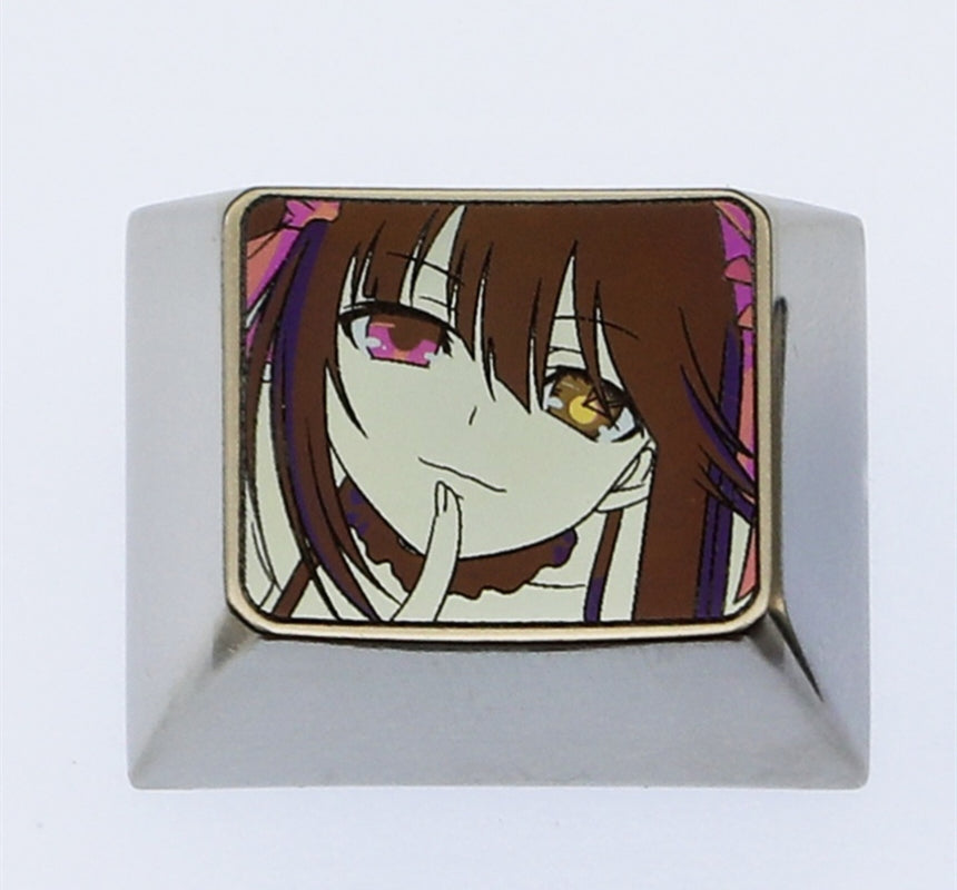 DATE A LIVE, Tokisaki Kurumi, titanium alloy carved personalized keycaps, decorative keycaps