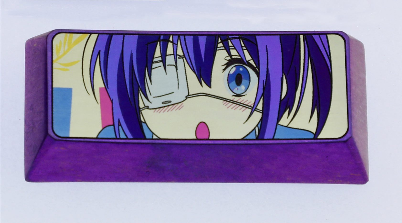 Takanashi Rikka 2.25U/1U titanium alloy carved keycaps, personalized metal keycaps, decorative keycaps