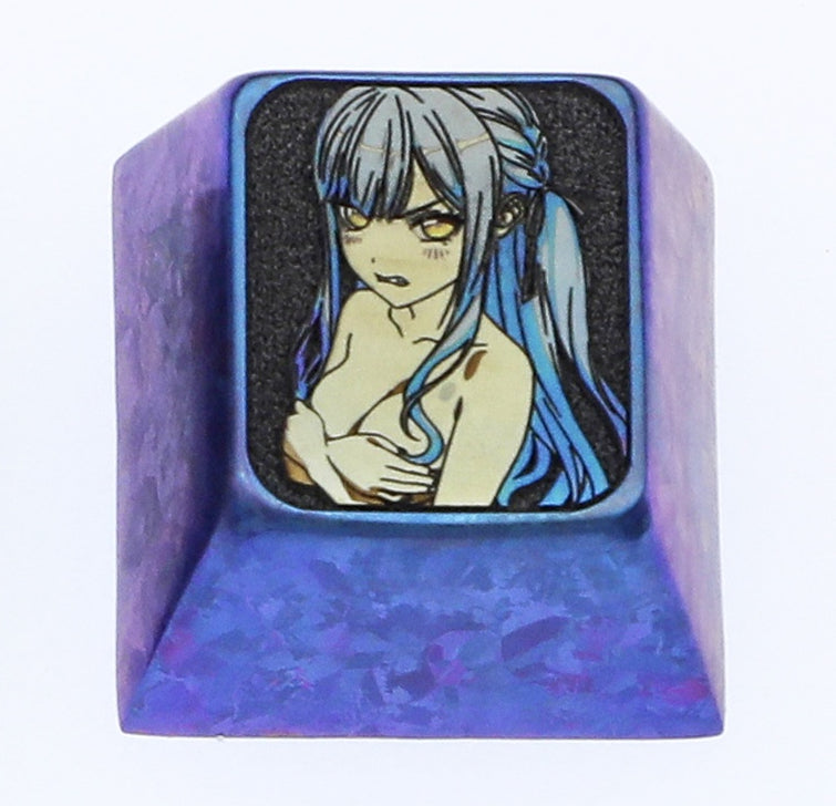 BanG Dream!, Sakiko Togawa, 1U titanium alloy personalized keycaps, anime game peripheral keycaps, metal keycaps