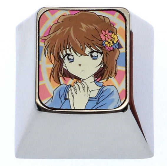 Detective Conan,Anita Hailey、Vi Graythorn, Titanium alloy personalized keycaps, metal decorative keycaps around anime and game characters.