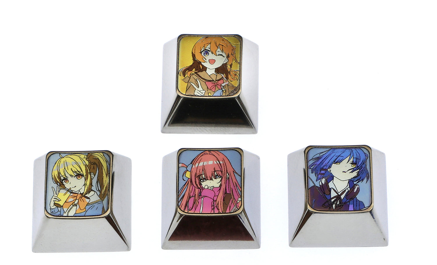 BOCCHI THE ROCK! Titanium alloy directional key combination set, metal decorative keycaps for anime music peripherals
