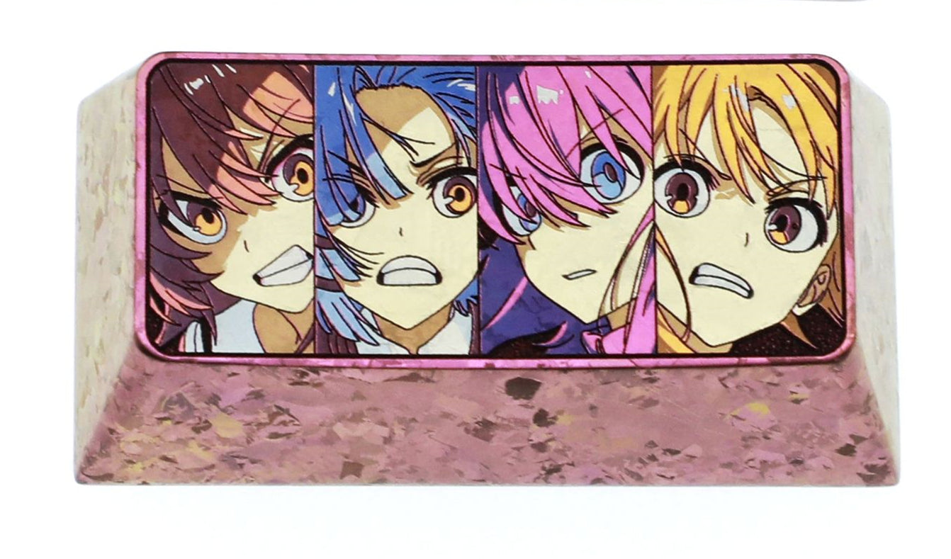 BOCCHI THE ROCK! Character collection, 2U titanium alloy personalized decorative keycaps, metal keycaps carved around anime and game characters