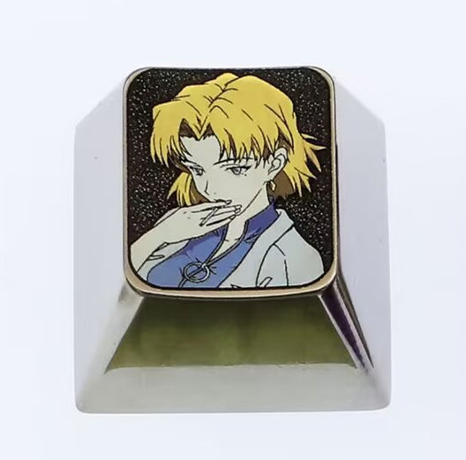 EVA,1UAkagi Ritsuko,Maya Ibuki, Titanium alloy metal carving, anime personalized decorative keycaps