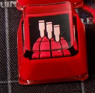 Helldovers 2 theme, personalized keycaps for function keys, crystal dropper material decorative keycaps, mechanical keyboard artisankeycaps