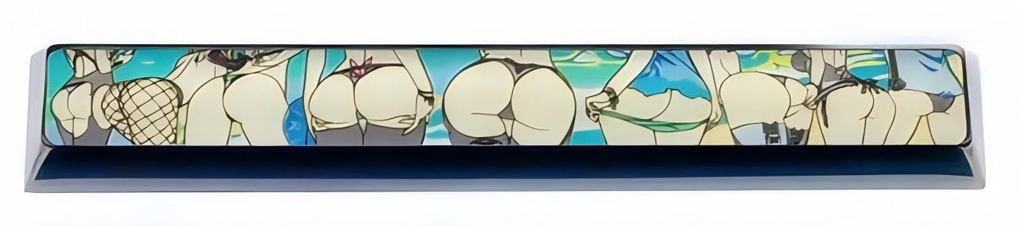 Space bar collection of beautiful girl buttocks keycaps, 6.25U/7U titanium alloy personalized keycaps, anime and game beautiful girl cultural and creative peripheral decorative keycaps.