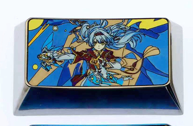 Firefly 1.75/2.25U Color Titanium Keycaps, Anime Game Personalized Keycaps Metal Carving Art Keycaps