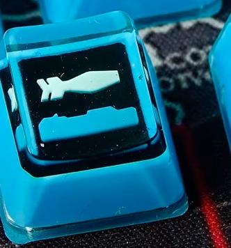 Helldovers 2 theme, personalized keycaps for function keys, crystal dropper material decorative keycaps, mechanical keyboard artisankeycaps
