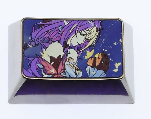Honkai: Star Rail,Castorice, Titanium alloy personalized keycaps, metal decorative keycaps, anime and game art keycaps
