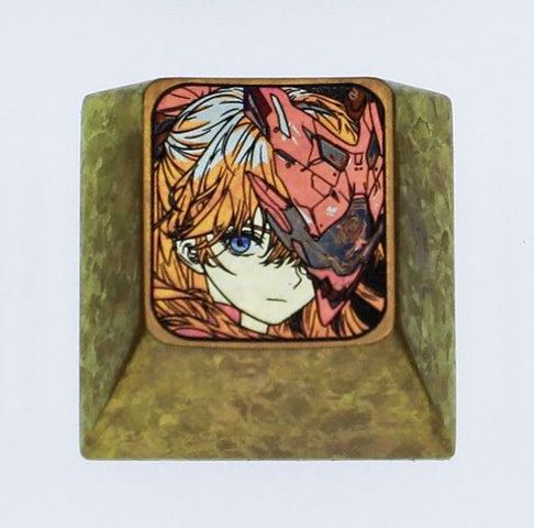 EVA,  Asuka eye mask, 1U titanium alloy personalized keycap, Directional key set,metal carved anime character decoration keycap