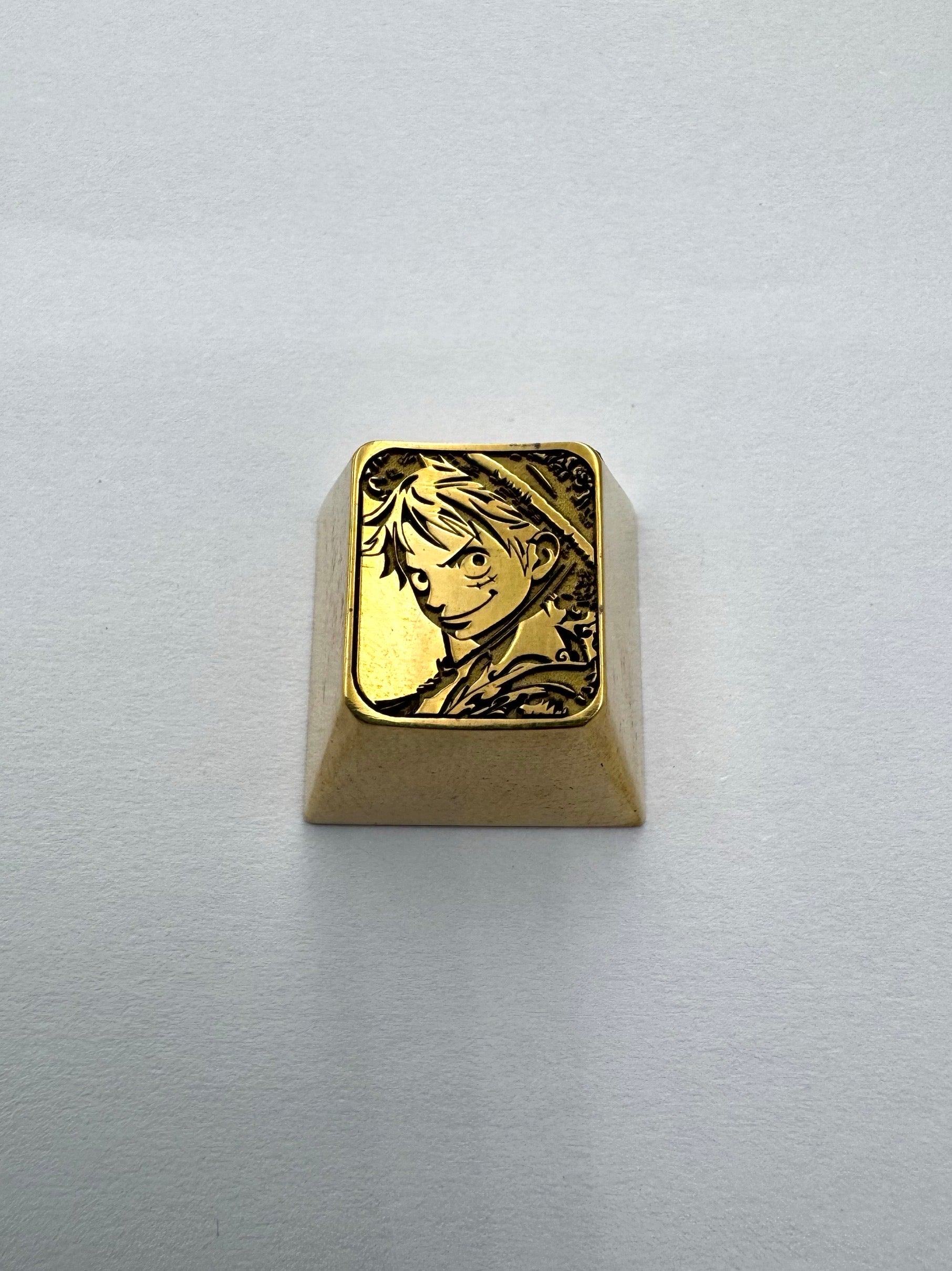 One Piece, brass personalized keycaps, metal keycaps around anime and game characters