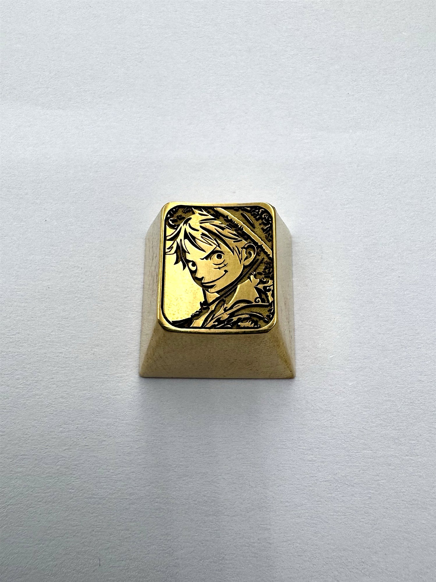 One Piece, brass personalized keycaps, metal keycaps around anime and game characters