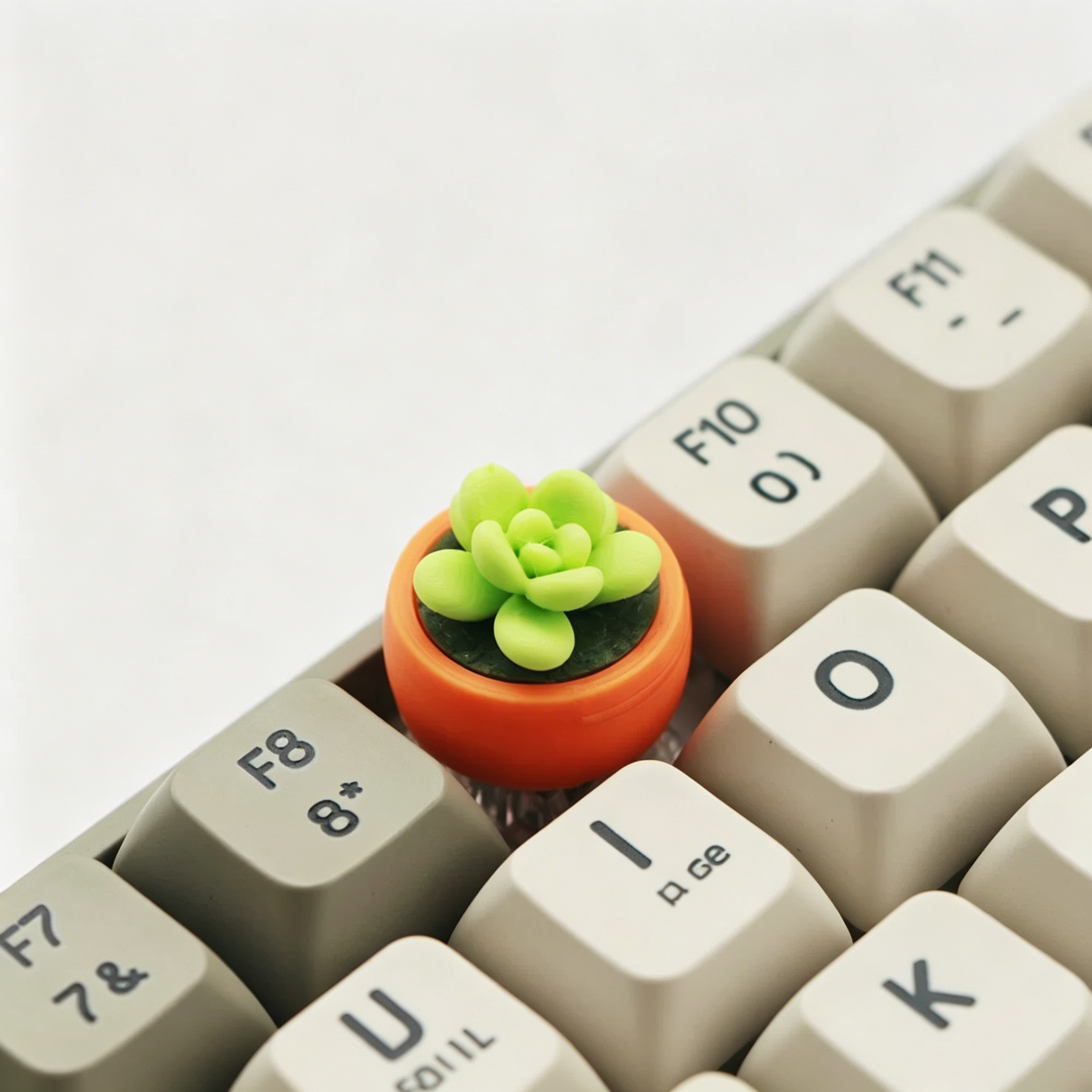 Green candy plants, PLA material resin coated personalized keycaps, mechanical keyboard decorative keycaps, green plant simulation art keycaps