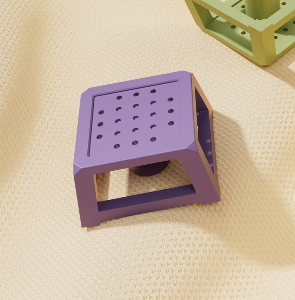 Small stool hollowed out metal personalized keycaps, customized mechanical keyboard, cultural and creative keycaps