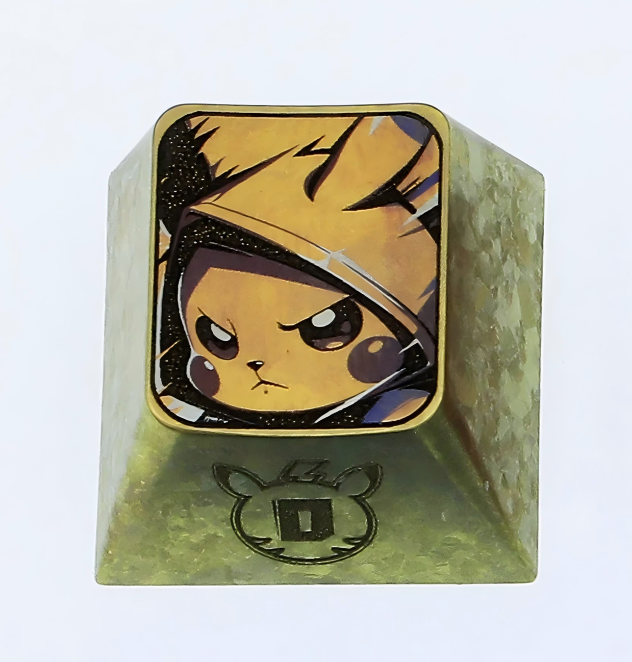 Pok é mon series titanium alloy carved 1U personalized keycaps, metal decorative keycaps, anime metal art keycaps