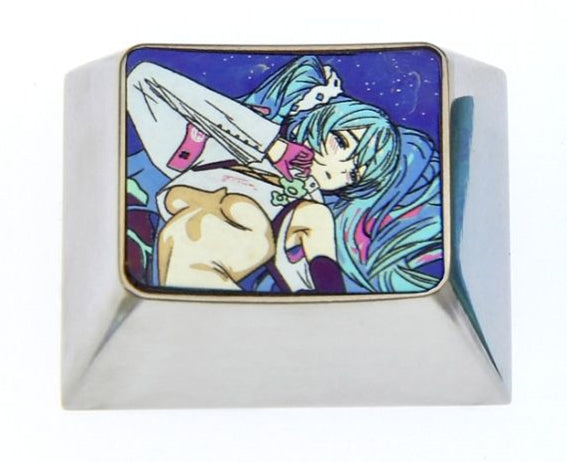 Hatsune Miku, 1.25U titanium alloy personalized keycaps, music, animation, game, virtual characters, surrounding decorative keycaps