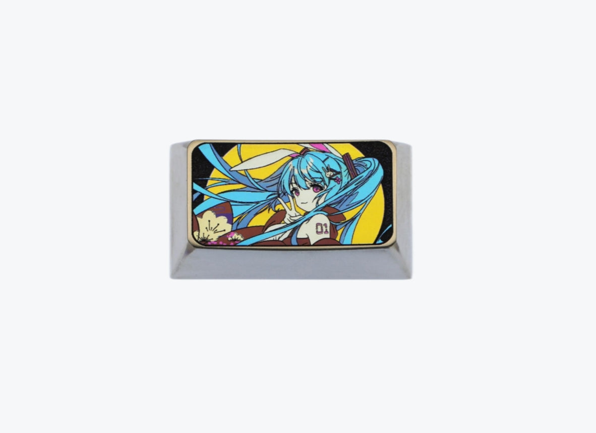 Hatsune Miku Titanium alloy precision carving, colored titanium craftsmanship