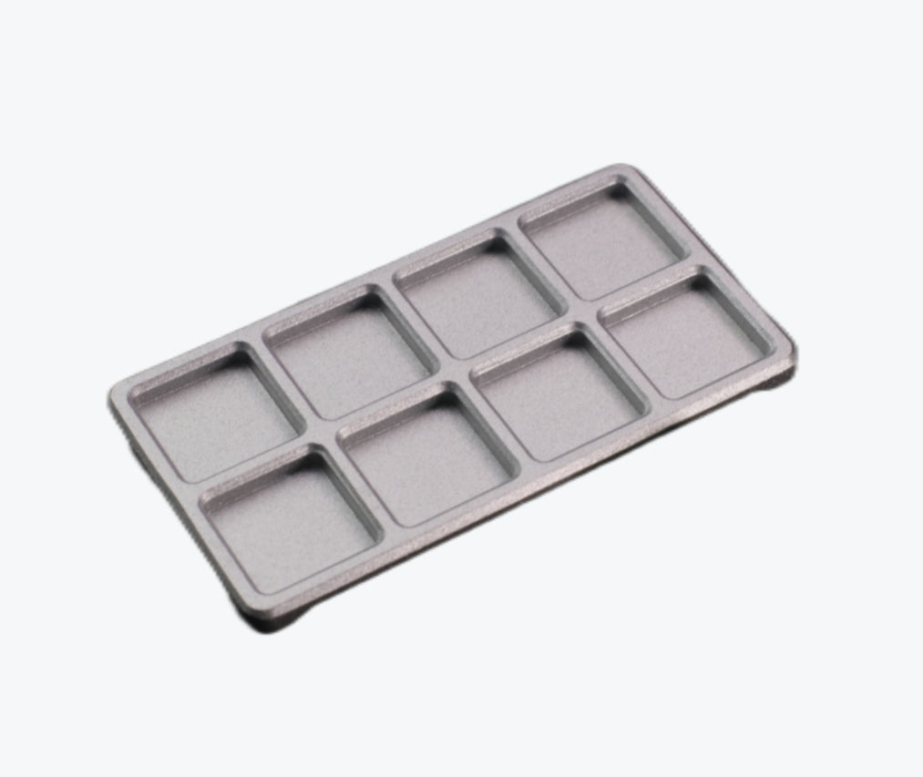Keystone Silver Eight Grid Metal Keycap Plate Mechanical Keyboard Zinc Aluminum Alloy Metal Personalized Keycap Key Storage Box