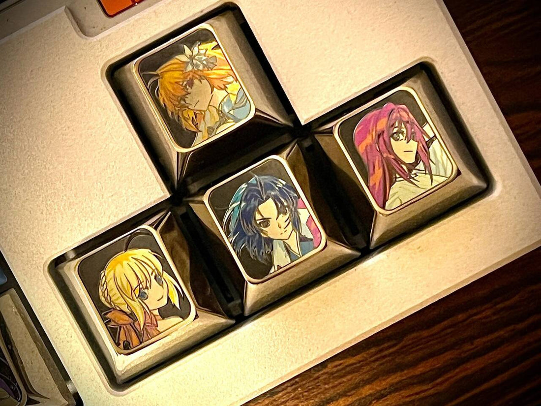 TYPE-MOON, Titanium alloy etched directional key keycaps, directional key sets, decorative keycaps