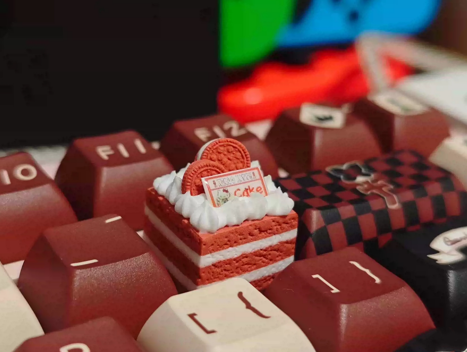 Food Collection, Handmade Resin Clay, Stone Plastic Clay, Personalized Keycaps, Artisankeycaps, Mechanical Keyboard Decorative Keycaps.