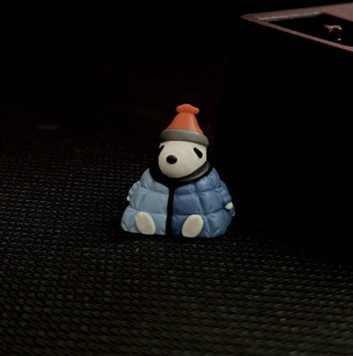 Winter Snoopy, multi-color resin molded personalized keycaps, artisankeycaps, keyboard decorative keycaps