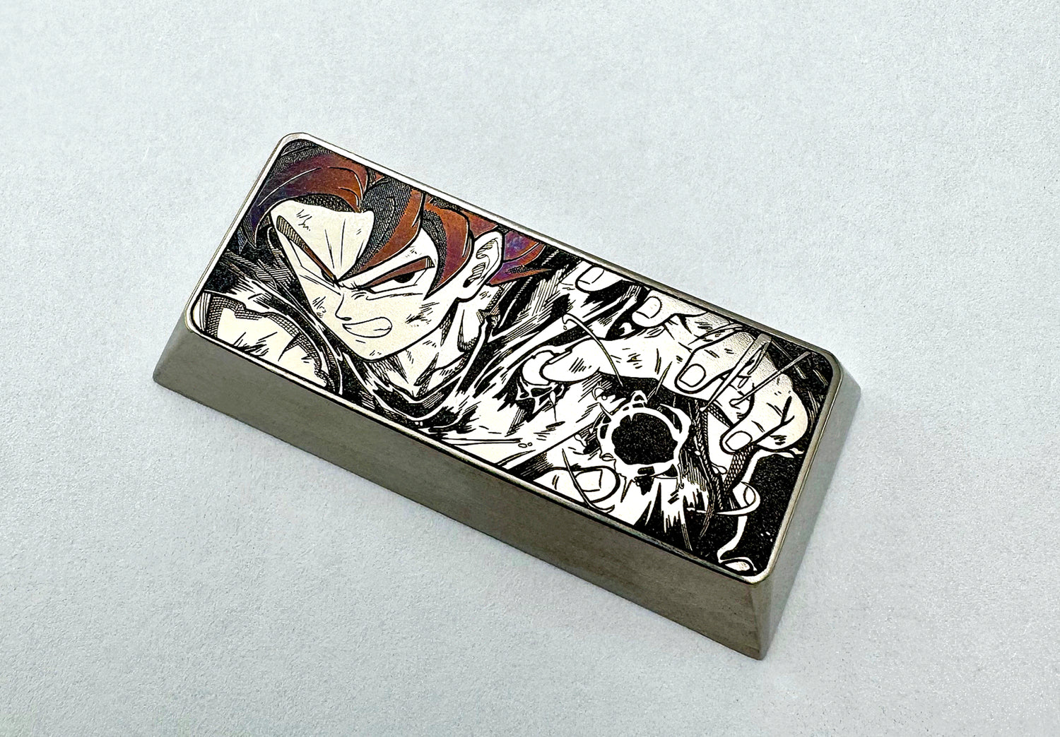 Dragon Ball,Son Goku, Titanium alloy plain carving, personalized keycaps, keyboard decorative keycaps