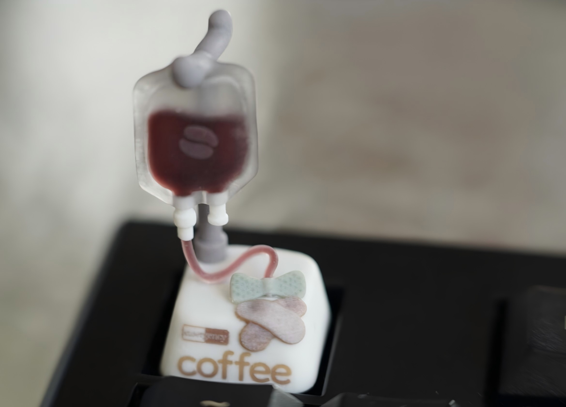 Healing coffee keycaps, resin personalized keycaps, handmade art keycaps, office coffee culture keycaps