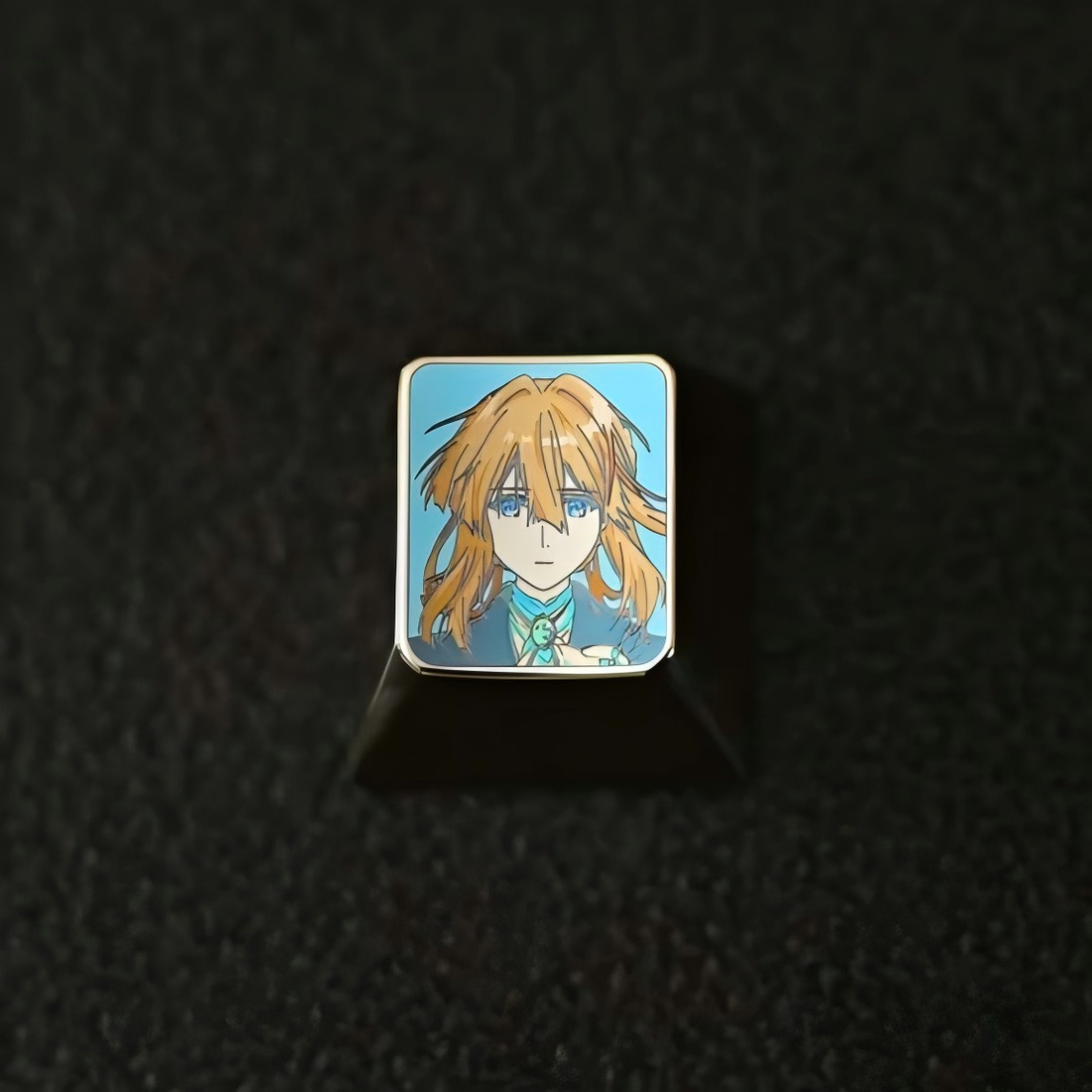 Violet Evergarden, 1U titanium alloy personalized keycap, keyboard art decoration keycap
