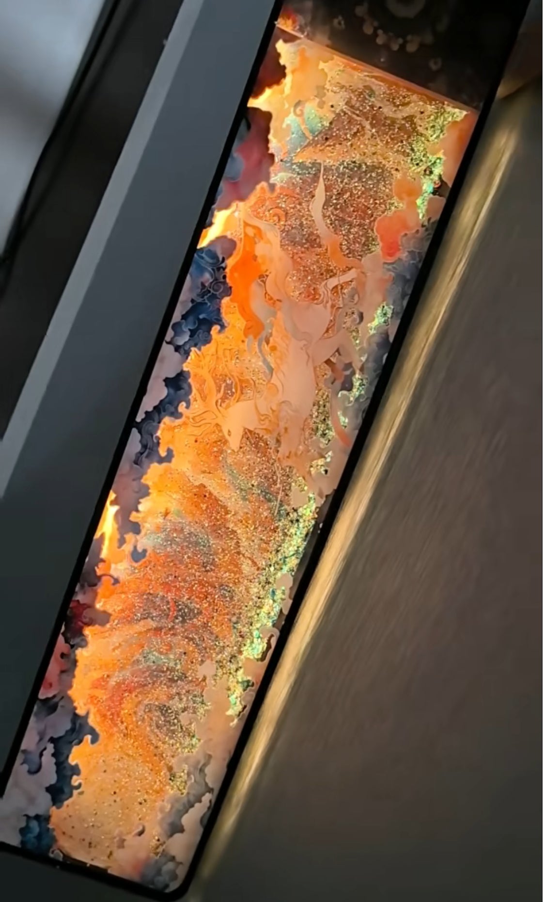 Shenlu, with built-in battery luminous quicksand, keyboard resin handle, palm rest, keyboard peripheral accessories