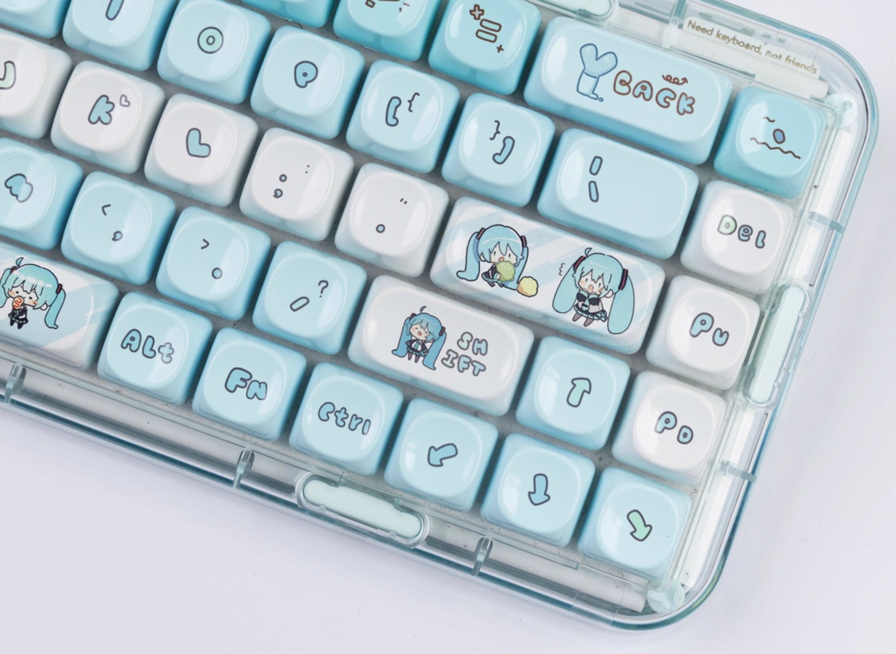 Hatsune Miku similar ceramic texture key cap MOA height PBT magnetic axis applicable key cap