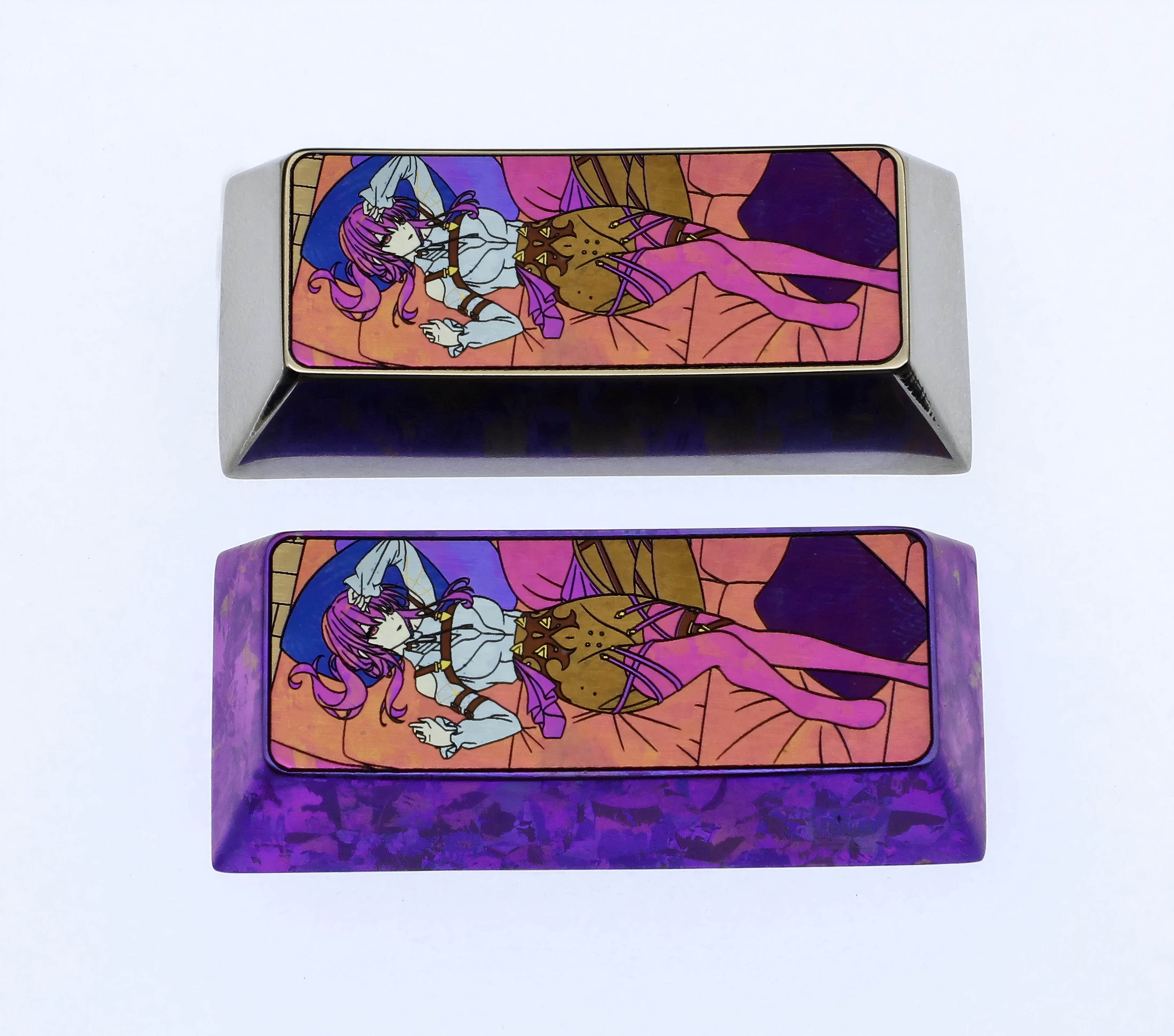 Honkai: Star Rail, Kafka purple socks, 2.25U titanium alloy personalized keycaps, metal decorative keycaps around anime and game characters